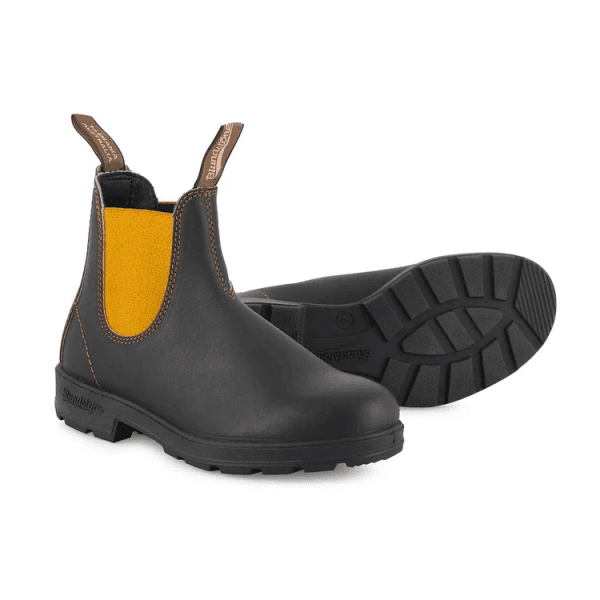 Womens 1919 Leather Boot in Brown/Mustard