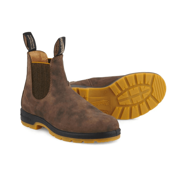 Womens 1944 Leather Boot in Brown/Mustard