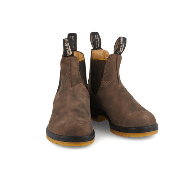 Womens 1944 Leather Boot in Brown/Mustard