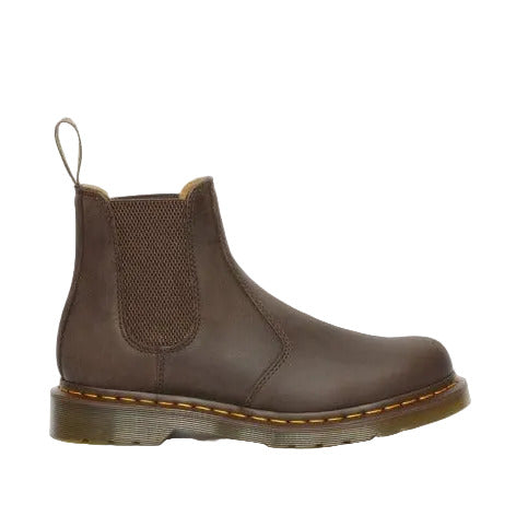 2976 Yellow Stitch Chelsea Boot in Dark Brown Crazy Horse