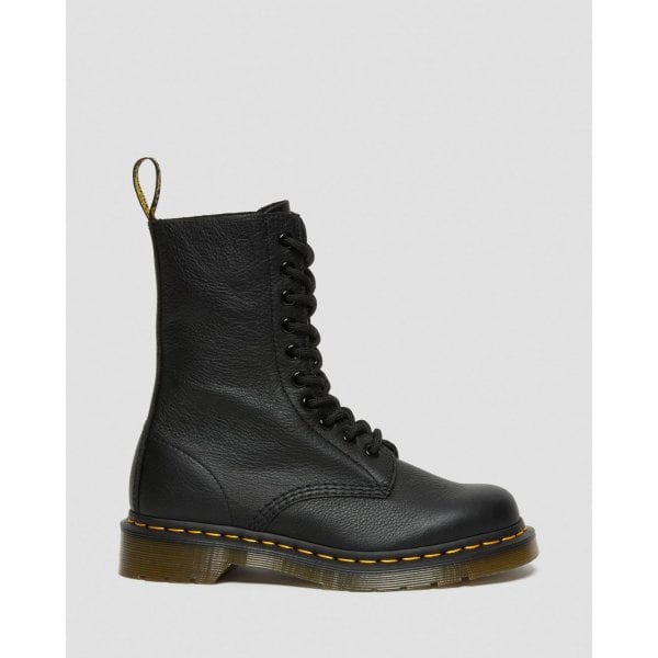 Dr. Martens Womens 1490 Virginia Leather High Boots in Black