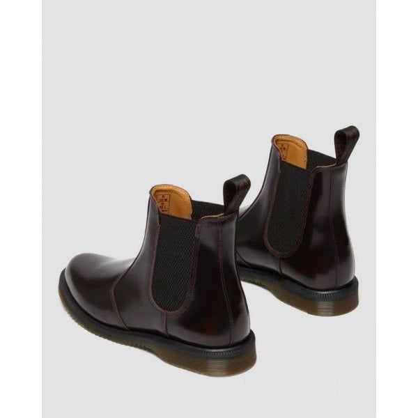 Flora Chelsea Boots in Cherry Red Arcadia Leather