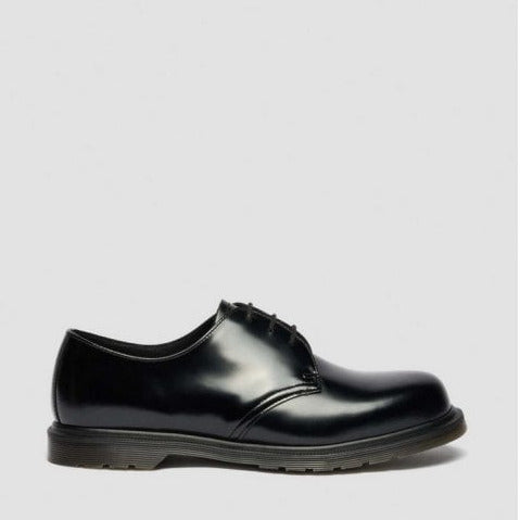 Mayfare 3 Eye Shoe in Black Polished Smooth