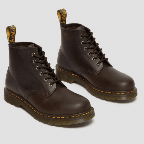 101 Crazy Horse Leather Ankle Boots in Dark Brown