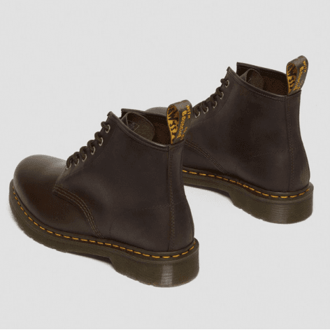 101 Crazy Horse Leather Ankle Boots in Dark Brown