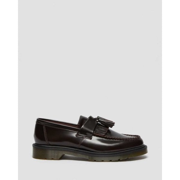Mens Adrian Leather Tassel Loafer in Cherry Red Arcadia