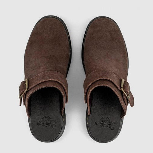 Unisex Brookline Mule in Dark Brown Bronx Suede