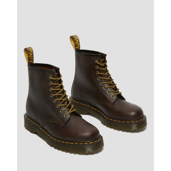 Womens 1460 Bex Crazy Horse Boots in Dark Brown