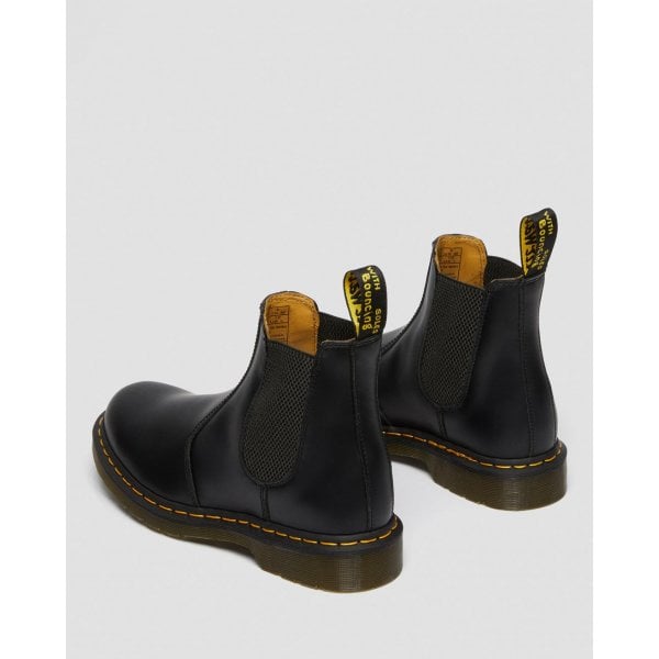 Womens 2976 Yellow Stitch Smooth Leather Chelsea Boot in Black