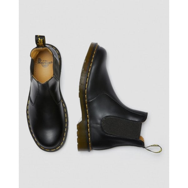 Womens 2976 Yellow Stitch Smooth Leather Chelsea Boot in Black