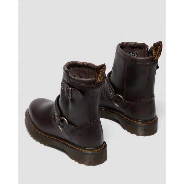 Womens Anistone Harness Ankle Boot in Dark Brown Crazy Horse