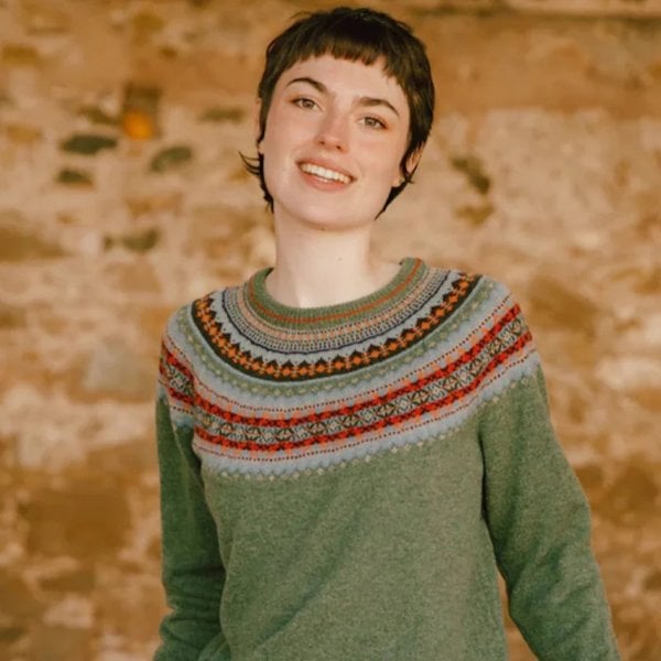 Womens Alpine Short Sweater in Braemar