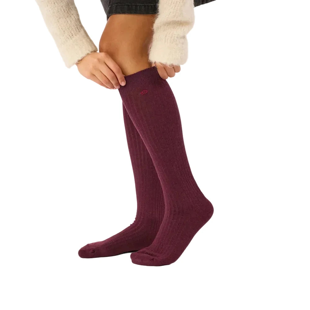 Knee High Combed Cotton Socks