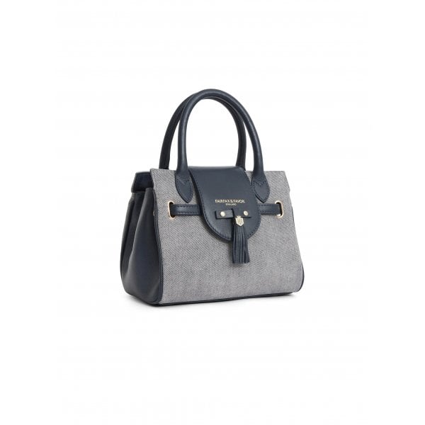 Mini Windsor Handbag in Denim Suede