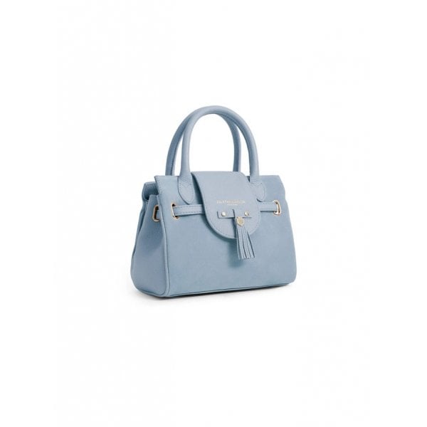 Mini Windsor Handbag in Sky Blue Suede