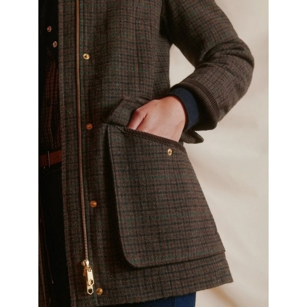 Willow Wool Country Coat in Bark
