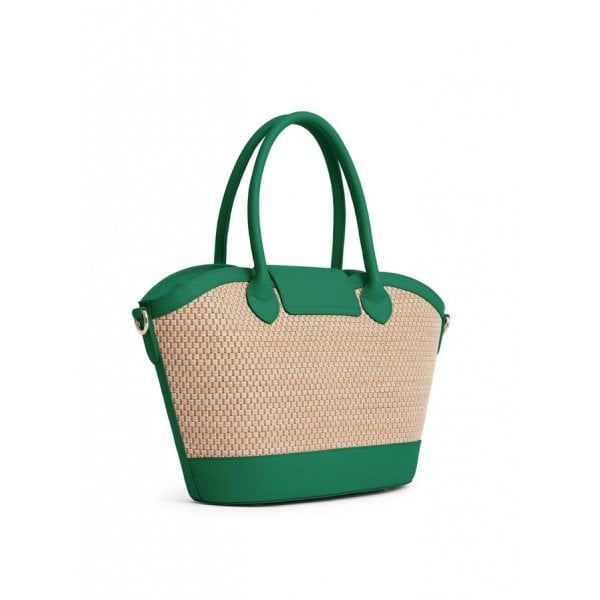 Windsor Basket Bag in Clover Green Leather
