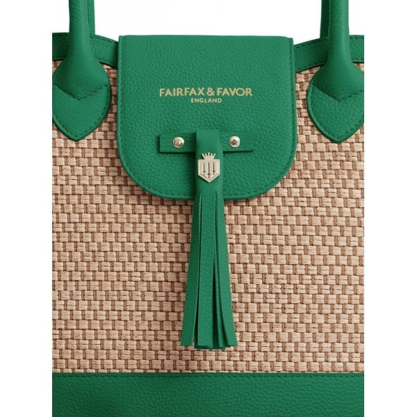 Windsor Basket Bag in Clover Green Leather