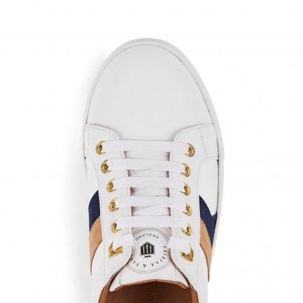 Womens Alexandra Leather Trainer in White