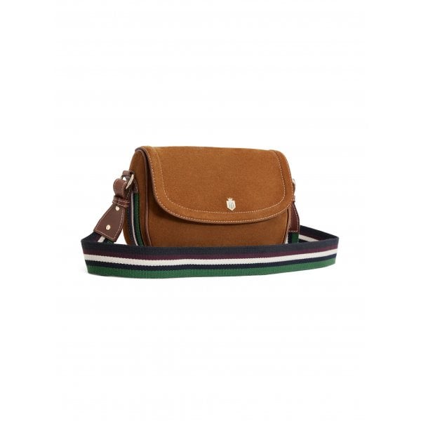 Womens Boston Cartridge Bag in Tan Suede