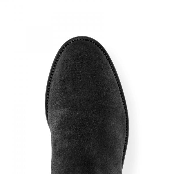 Womens Heeled Regina Boot in Black Suede