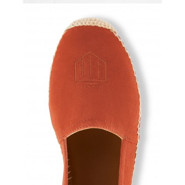 Womens Monaco Flat Espadrille in Sunset Orange