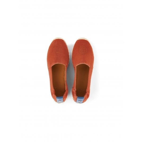 Womens Monaco Flat Espadrille in Sunset Orange