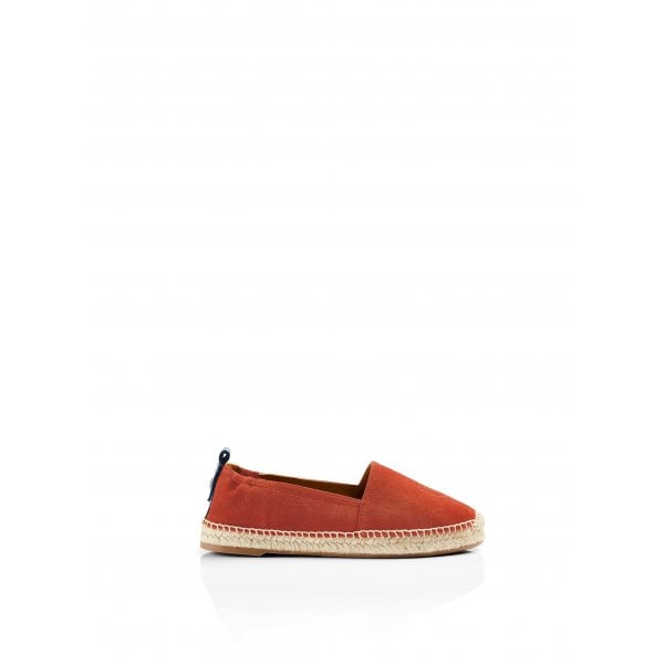 Womens Monaco Flat Espadrille in Sunset Orange