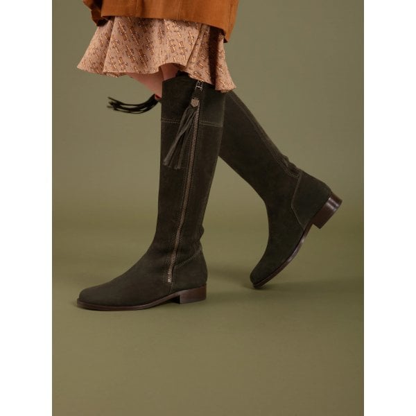 Womens Regina in Moss Green Suede
