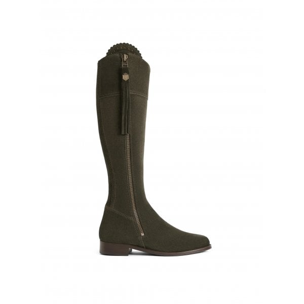 Womens Regina in Moss Green Suede