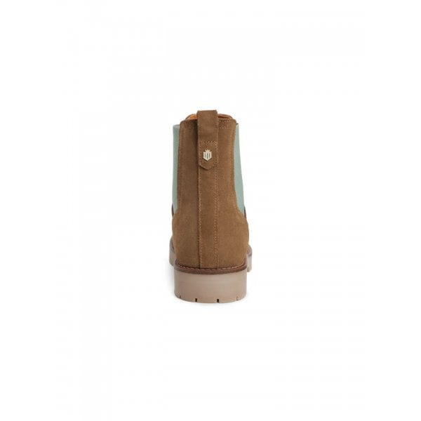 Womens Summer Boudica Tan Suede and Mint