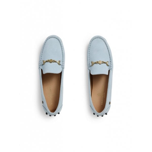 Womens Trinity Driver in Sky Blue Suede