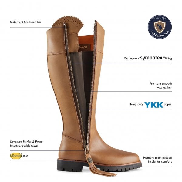 Womens Waterproof Explorer Boot in Oak Leather
