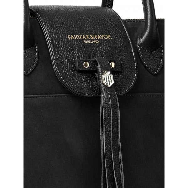 Womens Windsor Work Bag in Black Suede EX DISPLAY