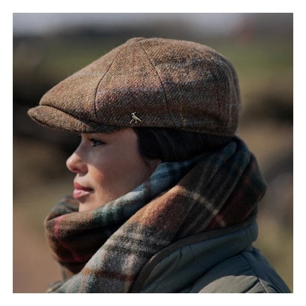 Felsham Tweed Baker Boy Cap in Brown
