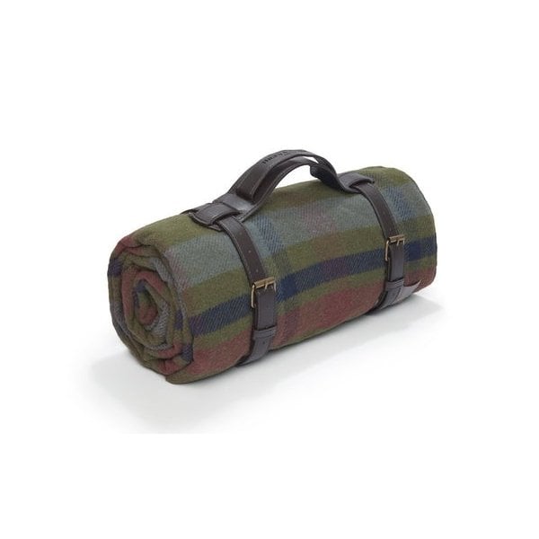 Outdoor Blanket in Green Check