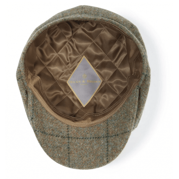 The Felsham Tweed Baker Boy Cap in Green