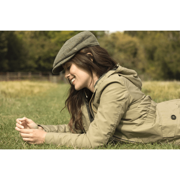 The Felsham Tweed Baker Boy Cap in Green