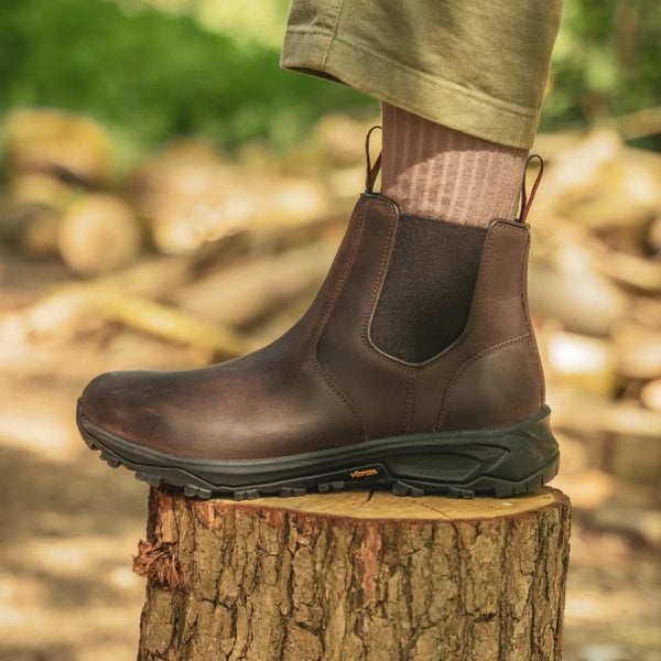 Mens Ribchester in Brown Distressed