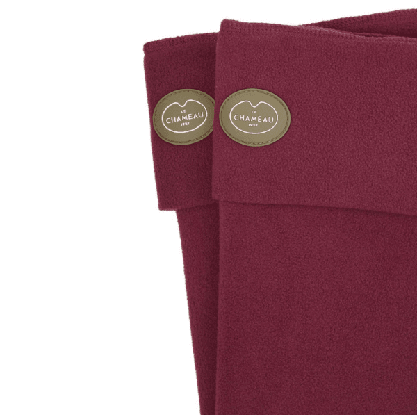 Fleece Welly Boot Liners in Cherry