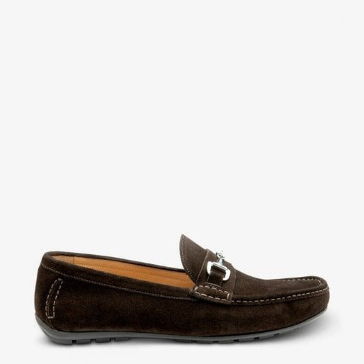 Hawthorn Driver Shoe in Dark Brown Suede
