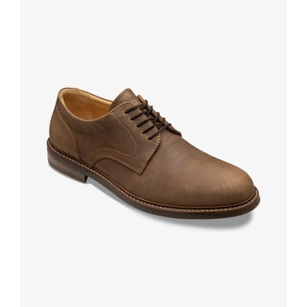 Loake- Mens Franklin Plain Derby in Brown Nubuck