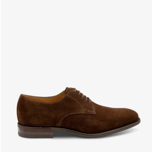 205 Plain Derby in Brown Suede
