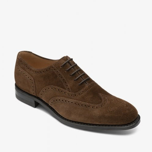 Mens 302 Oxford Brogue Shoe in Brown Suede
