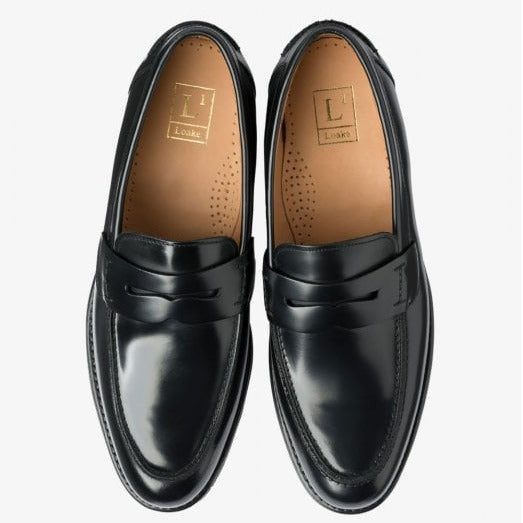 Mens 356 Apron Loafer in Polished Black