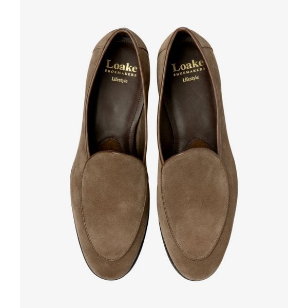 Mens Belgrave Loafer in Flint Suede
