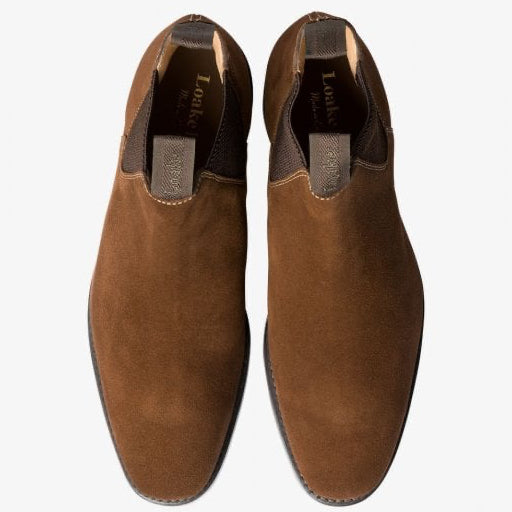 Mens Chatsworth Rubber Sole Boot in Brown Suede