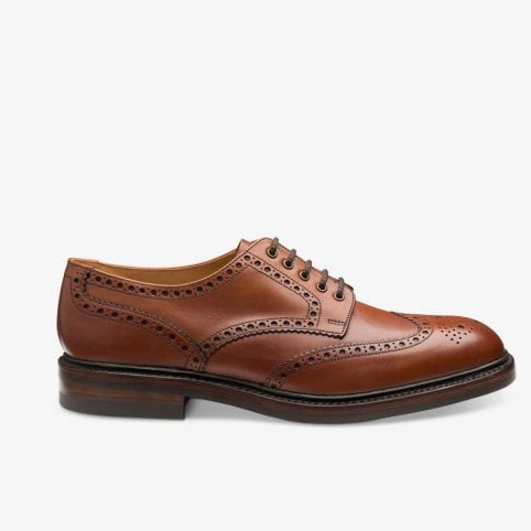 Mens Chester Dainite Brogue Shoe in Mahogany