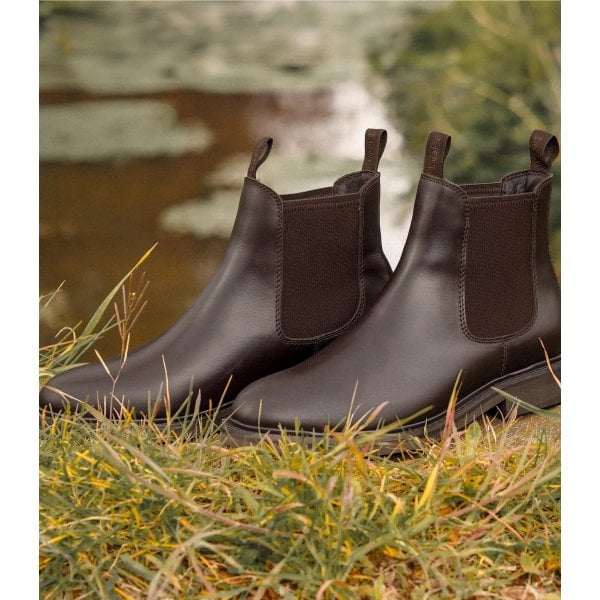 Mens Ducksworth Waterproof Chelsea Boot in Dark Brown Waxy