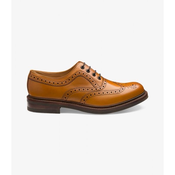Mens Edward Brogue Shoe in Tan